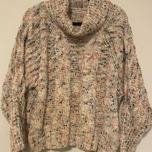 Anthropology Moon Madison sparkle knit cowl neck chunky knit sweater - Size L